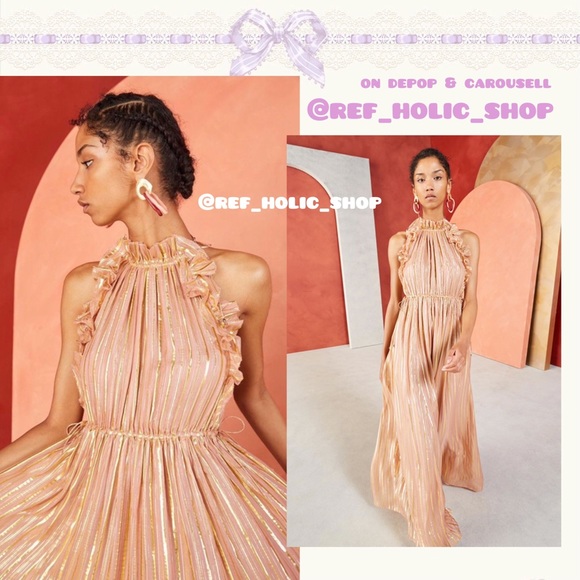 Ulla Johnson Ottilie Metallic Striped Maxi Dress - Picture 5 of 10